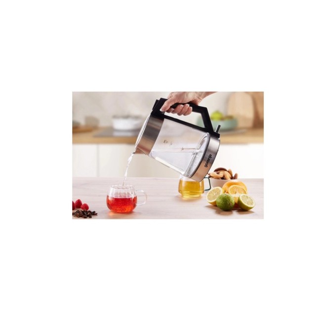 Електрочайник Gorenje 1.7л, 2,200 Вт, strix контроль, скло, нерж (K17OGS)