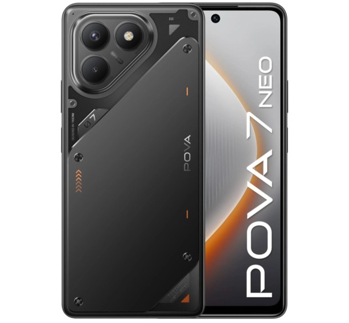 Мобільний телефон Tecno POVA 7 Neo 8/256Gb Geek Black (4894947086793)