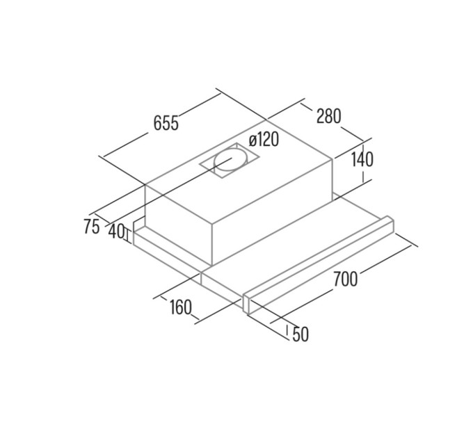Витяжка кухонна Cata TF-2003 DurAlum (02089305)