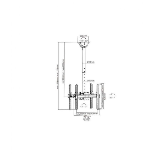 Кронштейн ITech Celb-Duo-54L