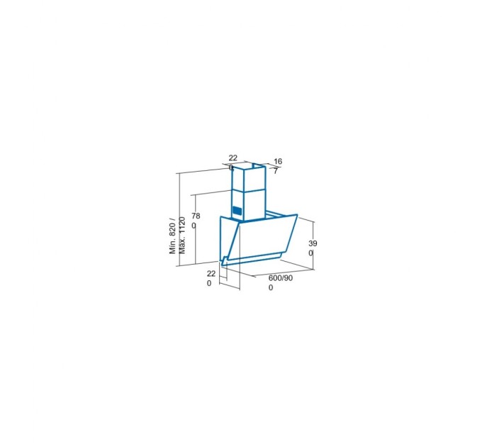 Вытяжка кухонная Cata JUNO 900 XGWH (02059005)