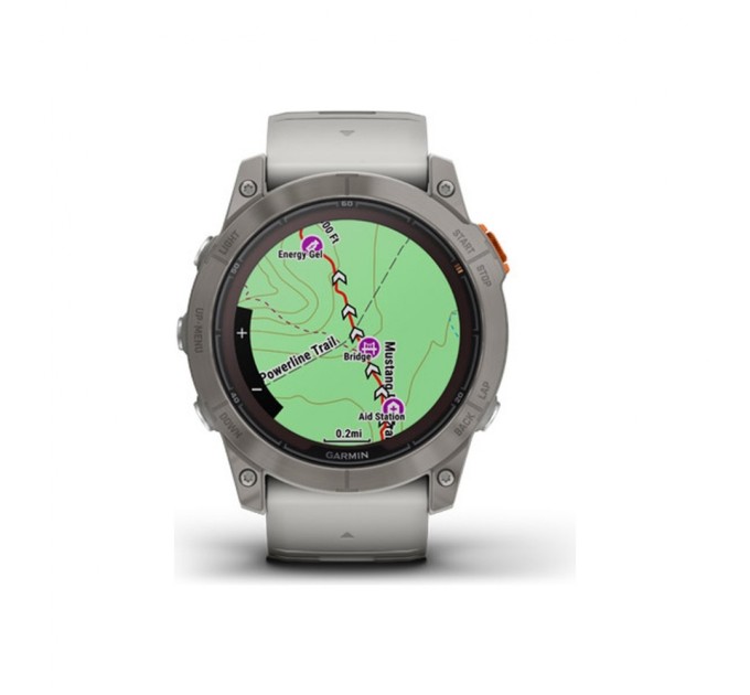 Смарт-часы Garmin fenix 7X Pro Sapph Sol, Ti w/Gray/Orange Band, GPS (010-02778-15)