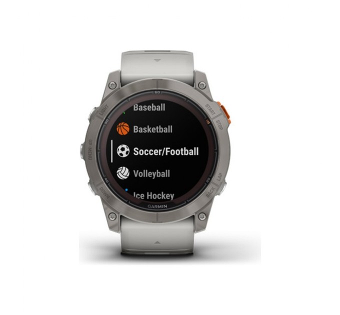 Смарт-часы Garmin fenix 7X Pro Sapph Sol, Ti w/Gray/Orange Band, GPS (010-02778-15)