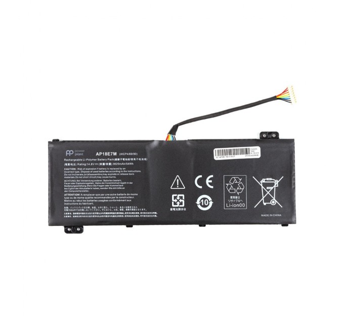 Акумулятор до ноутбука ACER Aspire 7 A715-74 (AP18E7M) 14.8V 3620mAh PowerPlant (NB410705)