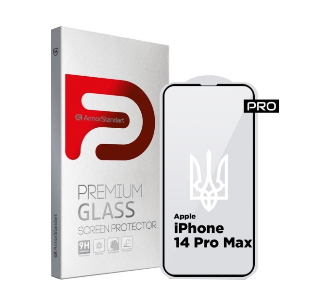 Стекло защитное Armorstandart Pro 3D LE Apple iPhone 14 Pro Max Black (ARM65656)