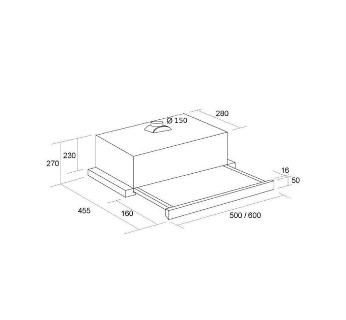 Витяжка кухонна Pyramida TL 60 (1100) IX