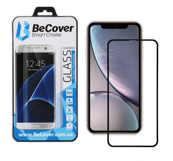 Скло захисне BeCover Apple iPhone XR Black (702621)