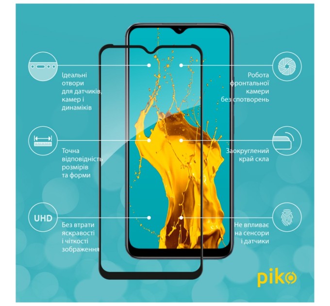 Скло захисне Piko Full Glue RealMe C33 (1283126551857)