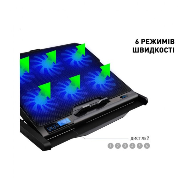 Підставка до ноутбука DYXON FIX COOLING 4 Black (DXNLSFC4B)