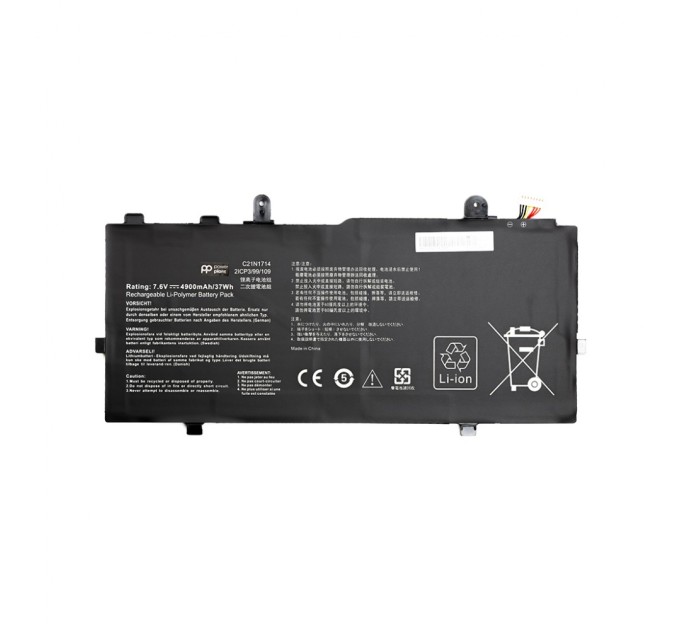 Акумулятор до ноутбука ASUS VivoBook Flip 14 TP401MA (C21N1714) 7.6V 4900mAh PowerPlant (NB431427)