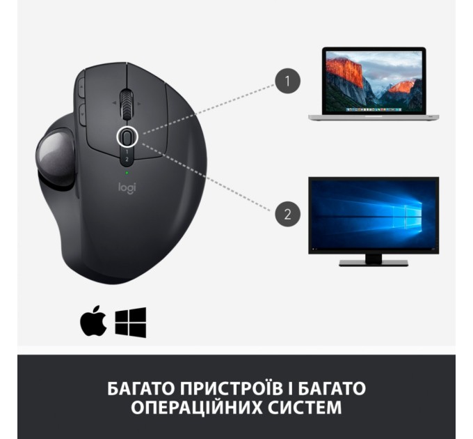 Мышка Logitech MX Ergo Bluetooth Graphite (910-005179)