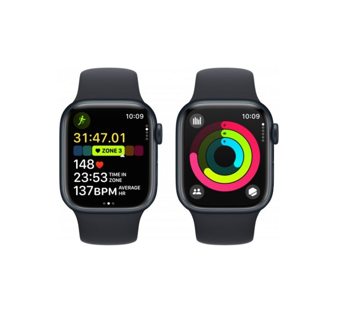 Смарт-годинник Apple Watch Series 9 GPS 41mm Midnight Aluminium Case with Midnight Sport Band - S/M (MR8W3QP/A)