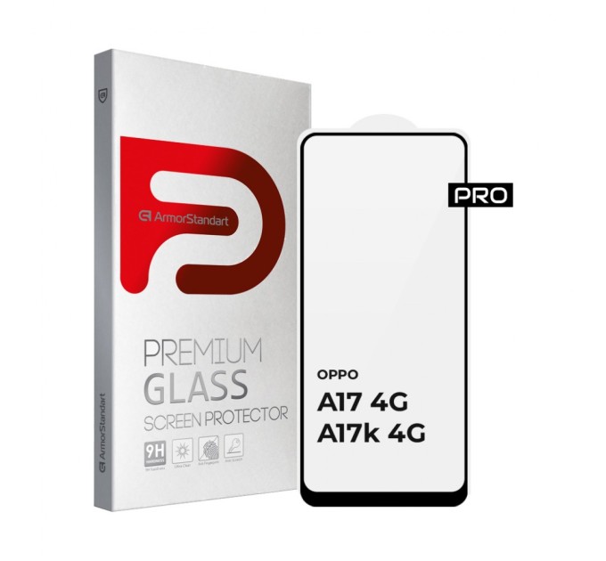 Стекло защитное Armorstandart Pro OPPO A17 4G/A17k 4G Black (ARM64843)