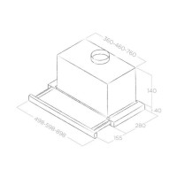 Витяжка кухонна Elica TT14 LUX GRIX/A/50