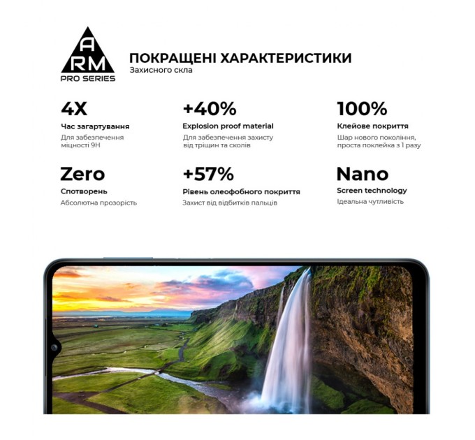 Скло захисне Armorstandart Pro для Samsung A23 4G / M23 / M33 Black (ARM61040)