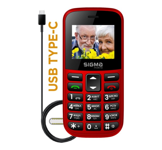 Мобільний телефон Sigma Comfort 50 EASY TYPE-C Red (4827798585221)