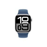 Смарт-годинник Apple Watch Series 10 GPS 42mm Silver Aluminium Case with Denim Sport Band - S/M (MWWA3QH/A)