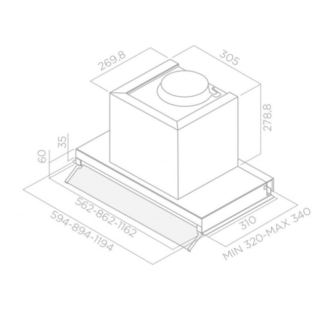 Витяжка кухонна Elica BOX IN PLUS IXGL/A/120
