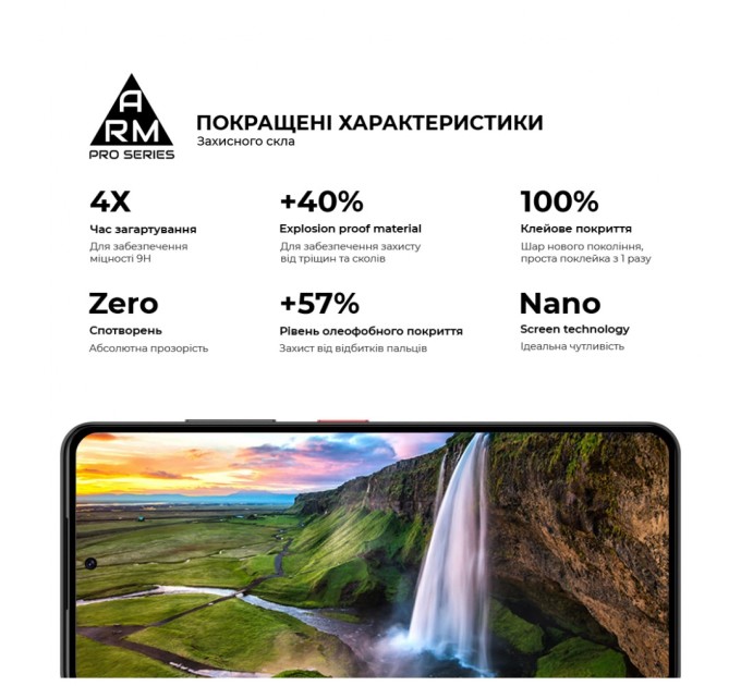 Скло захисне Armorstandart Pro Tecno Spark Go 1 (KL4) Black (ARM81172)