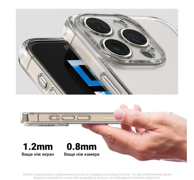 Чохол до мобільного телефона Armorstandart Air Xiaomi Redmi Note 14 Pro 4G / Note 14 Pro 5G Camera cover Clear (ARM79717)