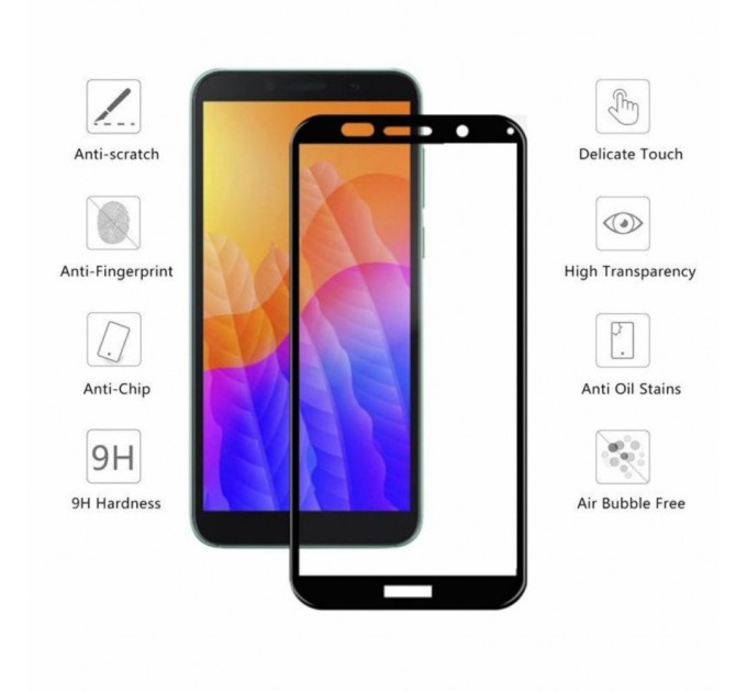 Скло захисне Drobak Huawei Y5p (Black) (121285) (121285)