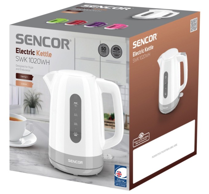 Електрочайник Sencor SWK 1020WH (SWK1020WH)