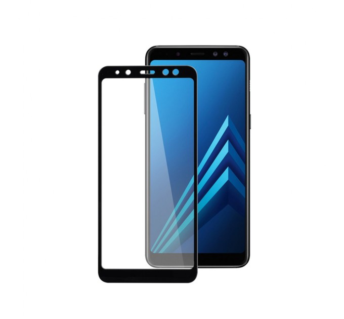 Стекло защитное PowerPlant Full screen Samsung Galaxy A8 (2018), Black (GL605422)