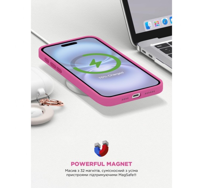 Чохол до мобільного телефона Armorstandart ICON2 MagSafe Apple iPhone 16 Fuchsia (ARM81314)