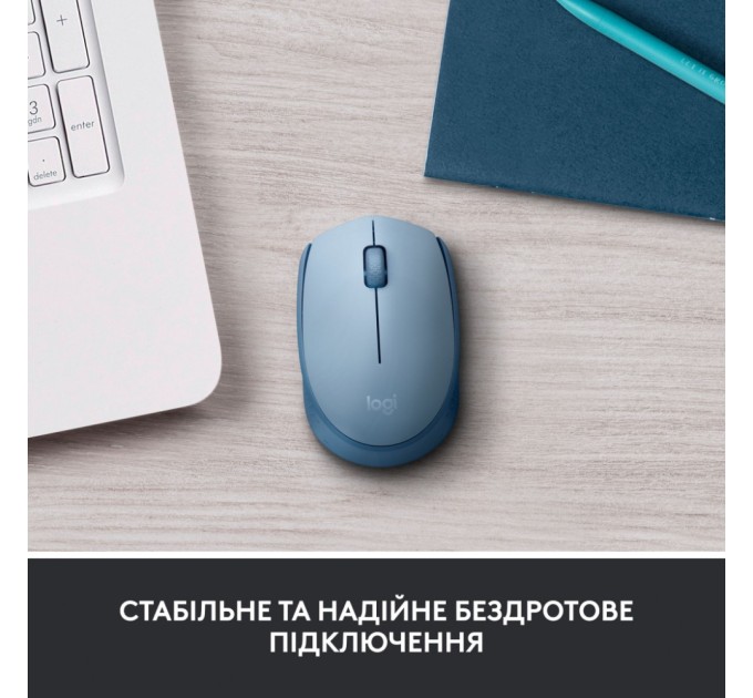 Мишка Logitech M171 Blue Grey (910-006866)