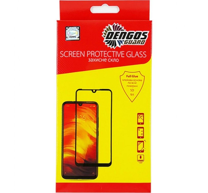 Скло захисне Dengos Full Glue iPhone 12 mini, black frame (TGFG-148)