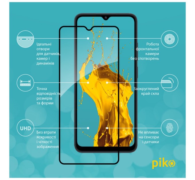 Скло захисне Piko Full Glue Xiaomi Redmi 12C (1283126573781)