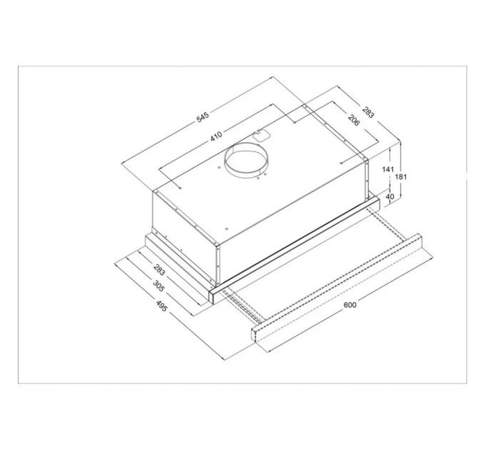 Витяжка кухонна Borgio TLC (TR) 60 Inox