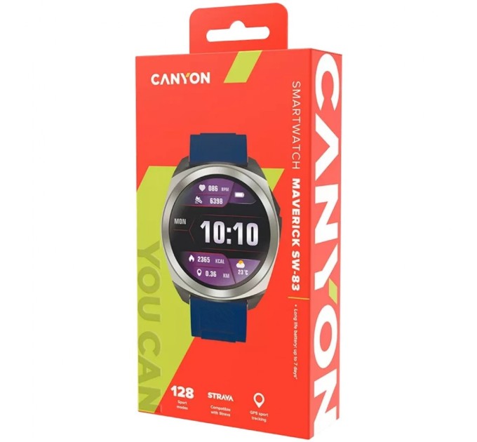 Смарт-годинник Canyon Maveric SW-83 GPS Silver (CNS-SW83SS)