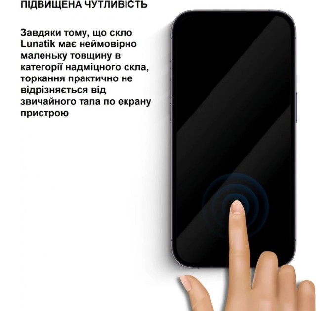 Скло захисне Lunatik Premium Tempered Glass 2.75D Black for iPhone 12/iPhone 12 Pro (793161)