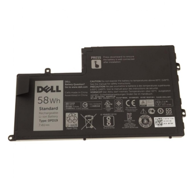 Аккумулятор для ноутбука Dell Inspiron 15-5547 0PD19, 58Wh (7600mAh), 4cell, 7.4V, Li-ion (A47306)