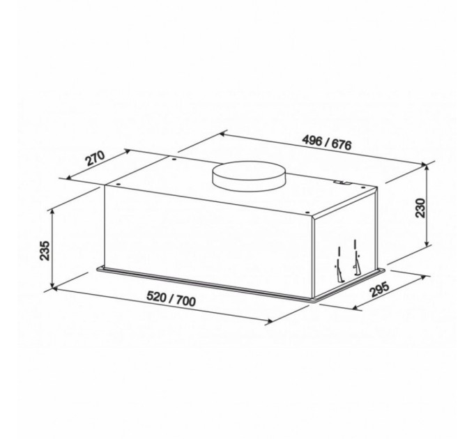 Витяжка кухонна Eleyus GEMINI 1200 LED 52 WH