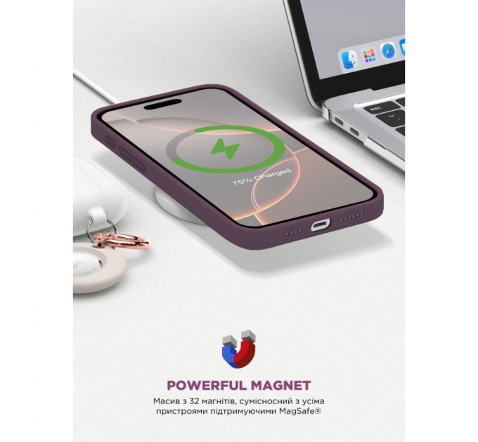 Чохол до мобільного телефона Armorstandart ICON2 MagSafe Apple iPhone 16 Pro Plum (ARM81317)