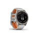 Смарт-часы Garmin fenix 7 Pro Saph Solar, Ti w/Fog Gry/Ember Orange Band, GPS (010-02777-21)