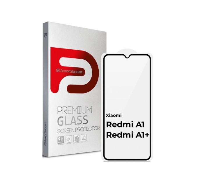 Скло захисне Armorstandart Full Glue Xiaomi Redmi A1 / A1+ / Poco C50 Black (ARM62819)