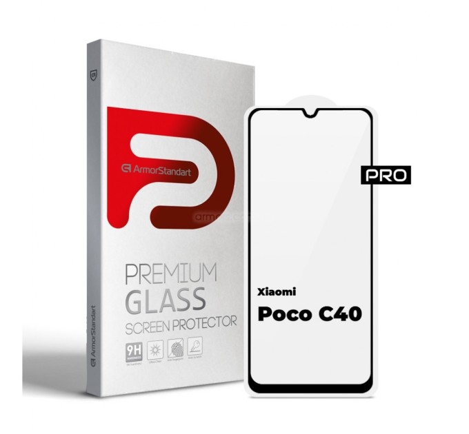 Скло захисне Armorstandart Pro Xiaomi Poco C40 Black (ARM62124)