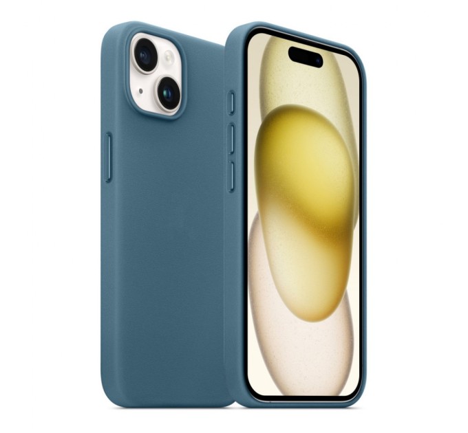 Чохол до мобільного телефона Armorstandart FAKE Leather Case Apple iPhone 15 Sea Blue (ARM76292)