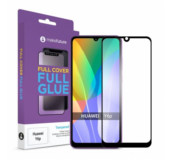 Скло захисне MakeFuture Huawei Y6p Full Cover Full Glue (MGF-HUY6P)