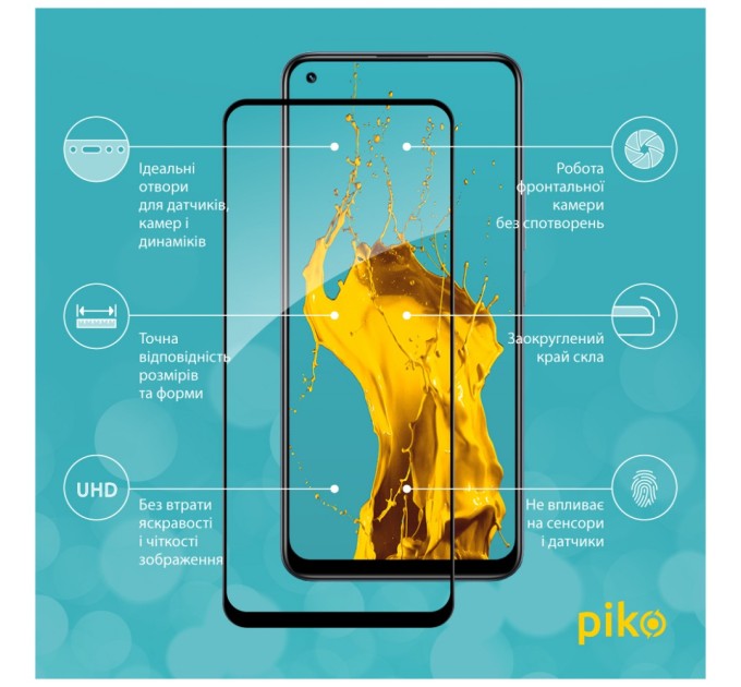 Стекло защитное Piko Full Glue Realme 8 Pro (1283126523298)