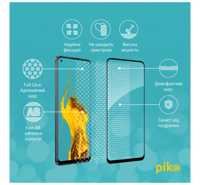 Стекло защитное Piko Full Glue Realme 8 Pro (1283126523298)