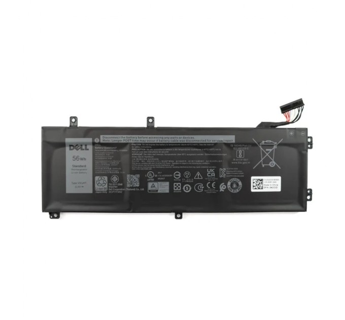 Акумулятор до ноутбука Dell G7-7700 V0GMT (short), 4649mAh (56Wh), 3cell, 11.4V, Li-ion (A47880)