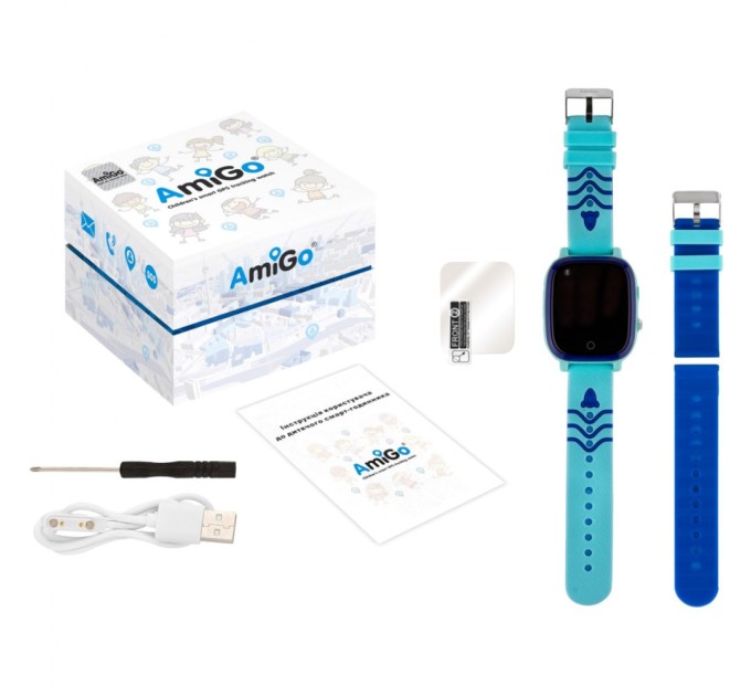 Смарт-годинник Amigo GO005 4G WIFI Kids waterproof Thermometer Blue (747017)