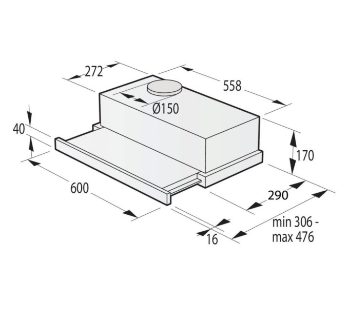 Вытяжка кухонная Gorenje TH64E4BG