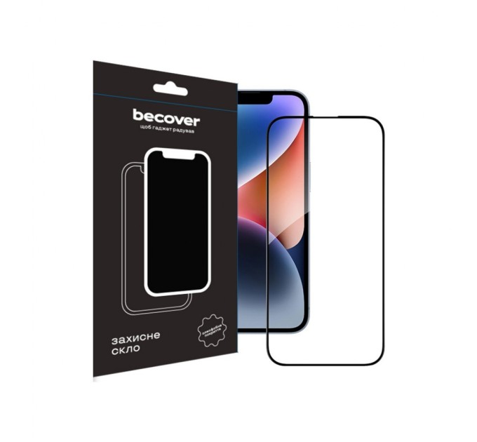 Скло захисне BeCover Apple iPhone 15 Pro Max Black (710594)