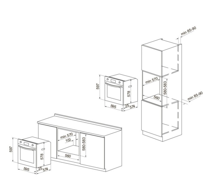 Духова шафа Pyramida PO 93 M GBL