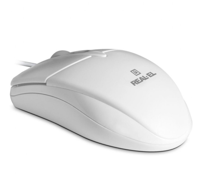 Мишка REAL-EL RM-211, USB, white